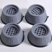 Resim Yıkama Makinesi, Buzdolabı ve Kurutucu için Anti-Slip Şok Geçirmez Kauçuk Ayak Pedleri - Dayanıklı, Gürültüsüz Plastik Taban ile Kavisli Kenarlar - Evrensel Uyumluluk, Cihaz Sabitleme | Anti-slip Pedler | Kavisli Kenar Tasarımı 