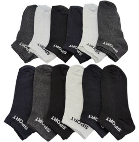 Resim Leement socks Unisex 12'li Yarım Konç Spor Çorap Ekonomik 