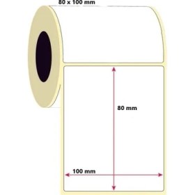 Resim 80X100 mm Termal Etiket - 1000 Adet 