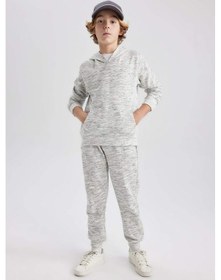 Resim DeFacto Erkek Çocuk Beli Bağcıklı Lastikli Paça Cepli Jogger Eşofman Altı B8915A823CWGR449 