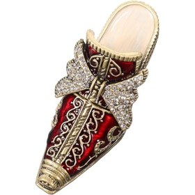 Resim Sosoport Düğün Ayakkabısı Orta Parçası Dekoratif Alaşım Topuk Metal Sandalet Süsü Parti Sandaleti Heykeli Moda Ayakkabısı Heykeli Vintage Ayakkabı 