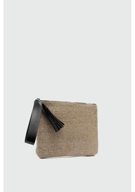 Resim Shule Bags Juno Püskül Detaylı Hasır Clutch Çanta Siyah Siyah 