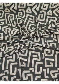 Resim Desenli Ham Keten Kumaş 