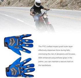 Resim Motorsiklet Rüzgar Geçirmez Eldivenler, 1 Çift Evrensel Boy Soğuk Hava Termal Eldiven, Kayak, Bisiklet, Koşu Için, Erkek Kadın, Mavi 