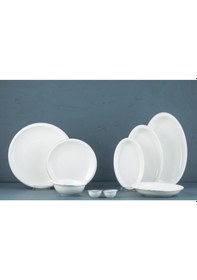 Resim Evaliza Strıpe Gold 30 Parça Yemek Takımı- 6 Kişilik Beyaz - Gold 