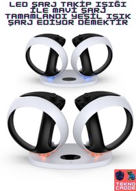 Resim Beboncool TP5-3505 LED Işıklı Playstation Vr2 Ps Vr2 Gamepad Joystick Manyetik Şarj Standı 