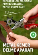 Resim pnr shop 6 Farklı Uçlu Kemer Delme Pensesi Deri Kemer ve Kumaş İçin Ayarlanabilir Delik Açıcı El Ai 