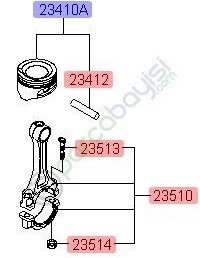 Resim Kia Rio Piston Pim Seti Orjinal | 2341026511 