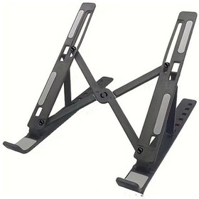 Resim Lumaworld Siyah 13-15 İnç Katlanır Taşınabilir Dizüstü Bilgisayar Standı Ayarlanabilir Soğutucu Masaüstü Desteği 