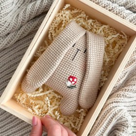 Resim Amigurumi Tavşan Ce eee Oyuncağı Mantar İşleme 
