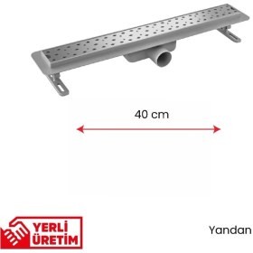 Resim Gama Seramik Uyumlu Yandan Çıkışlı Lineer Süzgeç Duş Kanalı 40 cm 