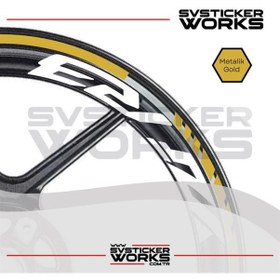Resim Yamaha Yzf-r3 Yazılı Jant Sticker Dış Ve İç Set Sticker Jant Şeridi Altın 93994986 