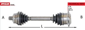 Resim MGA 70390 | Volkswagen Passat 2001-2004 Arası AVF Motor Sağ Aks 