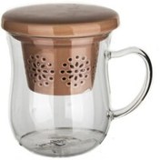 Resim Ultraform Porselen Süzgeçli Kapaklı Oval Kupa Pembe 