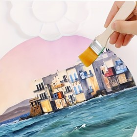 Resim 1/ 6 adet Naylon Boya Fırçası, Kısa Ahşap Çubuk Sanat Boya Guaş Boyama Fırçaları, Akrilik Duvar Boyama Fırçası, Sanat Malzemeleri 