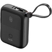 Resim Linktech Mp10 Premium 10000 Mah 22.5w Çoklu Kablolu Powerbank 