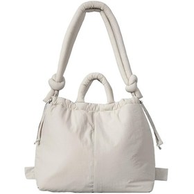 Resim Teltree Nylon Materyal Çift Omuzlu Tek Omuzlu Çanta, 33x27x13cm, 0.21kg, Ayarlanabilir Kordon, Hafif Ve Çok Amaçlı, Bej Renk 