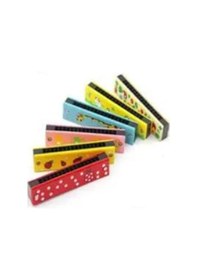 Resim Nefes Egzersizi Müzik Aleti 16 Delikli Renkli Mızıka Harmonica 
