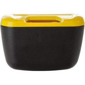 Resim Sarı Dayanıklı Çöp Kutusu Çıkarılabilir Kancalar Enkaz Tutucu Araç Araç İçin Hafif Çöp Kutusu Sarı 