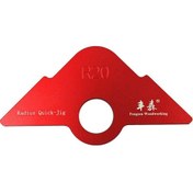 Resim Suntek Kırmızı Ahşap Panel Yarıçapı Quick-jig R20 