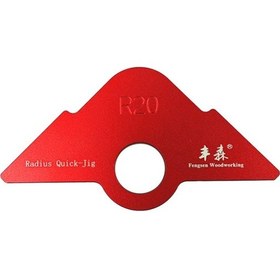 Resim Suntek Kırmızı Ahşap Panel Yarıçapı Quick-jig R20 