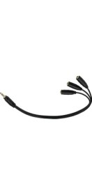 Resim Boblov Ses sistemi kablosu 1 erkek 3 dişi 3,5mm stereo kablo 