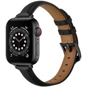 Resim İş Tarzı Deri Saat Kordonu iOS Uyumlu Ultra 49mm-watch Ultra 2 49mm / Seri 9-8-7 45mm / Se 3-se 2-6-se-5-4 44mm / 3-2-1 42mm 