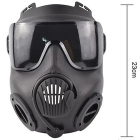 Resim Trendooze Airsoft Koruma Maskesi - Taktik Solunum, Cosplay Şeffaf Lens 