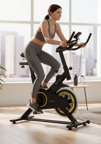 Resim Voit Maxfit S1 Spinbike 6 KG Flywheel Ayarlanabilir Direnç Ayarlı Ayarlanabilir Sele ve Gidon Kondisyon Bisikleti 