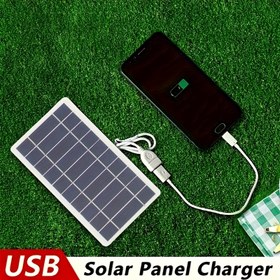 Resim Taşınabilir güneş şarj cihazı, mobil güç kaynağı, USB güvenli ve stabil bağlantı noktaları ile, açık hava seyahati ve kamp için uygun, cep telefonu şarjı, el feneri, vantilatör 