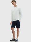 Resim Ramsey Lacivert Düz Örme Jogging Fit Spor Bermuda 