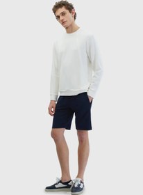 Resim Ramsey Lacivert Düz Örme Jogging Fit Spor Bermuda 