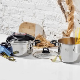 Resim Karaca Perfect Red İndüksiyon Tabanlı Düdüklü Tencere Seti 4+6 Lt 