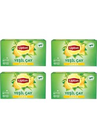 Resim Lipton Berrak Limonlu Bardak Süzen Poşet Yeşil Çay 20'li Paket X 4 Adet 