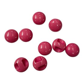 Resim 10 Adet Yuvarlak Amigurumi Düğmesi, Yelek, Kazak, Hırka Düğmesi (10mm - 16 Boy Düğme) - 11- Koyu Pembe / Fuşya 