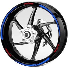 Resim Kırmızı-Pulsar-Yazılı-3-Parçalı-Reflektif -Mavi-Jant-Şeridi 