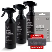 Resim Nasiol -SET 4-Araç Nano Koruma 5'li Seti Temel-Avantajlı Paket-Araç İçi ve Dışı Detailing Seti 