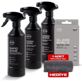Resim Nasiol -SET 4-Araç Nano Koruma 5'li Seti Temel-Avantajlı Paket-Araç İçi ve Dışı Detailing Seti 