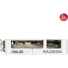 Resim Asus DUAL-RX9060XT-16G-WHITE-AMD-RADEON-RX 9060 XT-16G-16GB GDDR6-128BIT-3250MHZ-HDMI-2XDP-EKRAN Kartı 