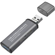 Resim Ads-102 Usb Çok Function Otg Kart Okuyucu Gri , Boyut:ads-102 