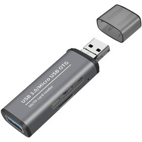 Resim Ads-102 Usb Çok Function Otg Kart Okuyucu Gri , Boyut:ads-102 