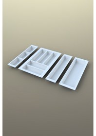 Resim Mutfak Çekmece Içi Kaşıklık 64cm X 48cm Yanlar Ve Boydan 4cm Kesilebilir, Beyaz Beyaz 