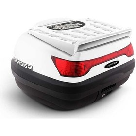 Resim Wogen 52 Litre Motosiklet Topcase Arka Çanta Beyaz Motosiklet Arka Çanta Üst Bagaj Basic 
