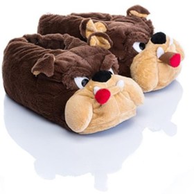 Resim Twigy Yy0260 Tw Bulldog-2 Erkek Hayvanlı Panduf Kahve 