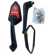 Resim Motosiklet Mini Spor Ayna Tk Sağ-sol Kırmızı 8-10mm Bağlantılı 