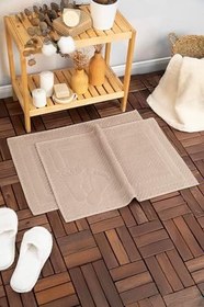 Resim Leoline%100 Pamuk Premium 2'li Ayak Havlusu - Kahve 