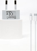 Resim İphone 11 Pro Max 20W PD Hızlı Şarj Adaptörü 1m Lightning Kablo Şarj Set Cayka