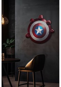 Resim Kaptan Amerika Kalkanı Metal Tablo 