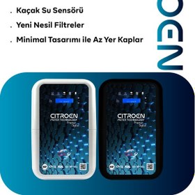 Resim Dijital Pompalı 6 Filtreli Alkali Ph 9 Su Arıtma Cihazı Siyah 