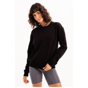 Resim Justever Bisiklet Yaka Basic Kalıp Siyah Kadın Sweatshirt Eşofman Üstü - Aura Siyah 